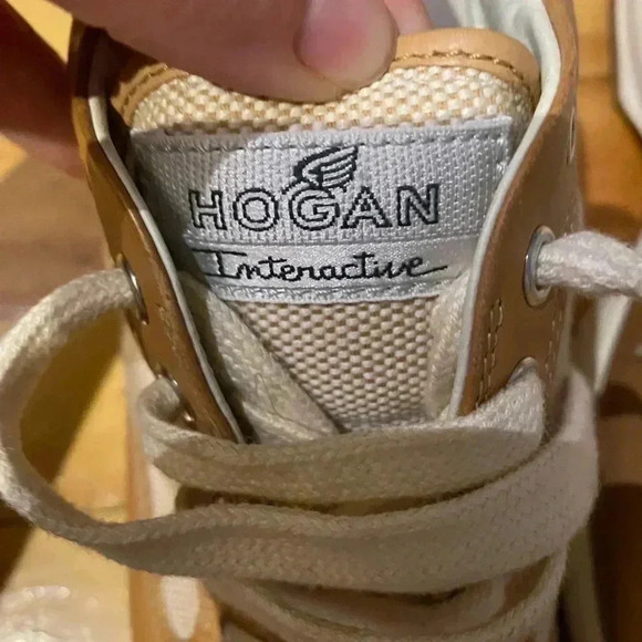 Hogan Women's Tan and White Sneakers - Picture 7 of 10